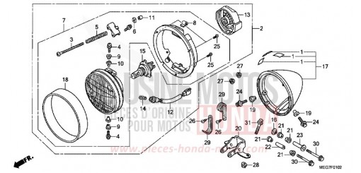HEADLIGHT (VT750CS/C/CA) VT750CSC de 2012
